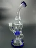 Nero Blu Verde Unico bong in vetro per acqua narghilè riciclatore dab rig 12 pollici 14 mm giunto per accessori per fumatori