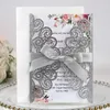 100pcs Free Printing Laser Cut Lace Invitation Card Wedding Card Engagement Party Supplies Event Anniversary Invite Card Birthday Cards