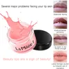 Läppmaske för läppplumper fukt essens växt blomma extrakt exfoliating scrub lip film 20g grossist