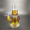 Pyramide 8Inch Inline Birdcages Bong Narguilés Dab Rig Pipe À Eau En Verre 14mm Joint Narguilé pour Fumer