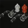 smoking pure Quartz Banger Nail with Pattern and Carb Cap Male 14mm Joint For Glass Bongs water pipe