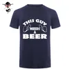 Deze man heeft een bier grappig drinken vakantie cadeau dronken t-shirt mannen katoen casual college afgedrukt t-shirt Tshirt1