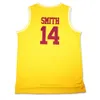 ABD'den gemi #Movie Erkek Basketbol Formaları Taze Bel-Air Prensi 14 Will Smith Jersey Sarı Dikişli Akademi Boyutu S-3XL