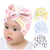 2020 Yeni Bebek Kız Pamuk Turban Yumuşak ilmek Kafa Çocuklar Sevimli Baskı Headwrap Hediye 11 Renkler Yenidoğan Bebek Saç Kapak Şapka