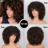 AISIBEAUTY perruques pour femmes noires synthétiques crépus bouclés perruques 14 pouces court noir naturel Afro cheveux pour femmes hommes perruques cheveux armure 3860329