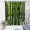 침대 룸 거실 사무실 차광막 등 자연 풍경 녹색 숲 커튼 창 정전 럭셔리 3D 커튼 세트