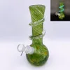 19.7cm/7.75inch Soft Glass Water Pipes Hookahs for Wax Oil Smoking