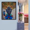 GoldLife Afrika-Leinwandgemälde, Wandkunst, Gemälde, Bilder, Poster und Drucke, schwarze Frau mit Vogel auf Leinwand, Wandbilder 11246666