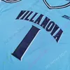 2020 Nya NCAA Villanova Wildcats Jerseys 1 Lowry College Basketball Jersey Baby Blue Size Ungdom Vuxen Alla Stitched