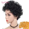 Perruque Tressage Synthétique Afro Kinky Curly Aucun Perruque de Cheveux Humains Perruques Tressées Tissages Courts Longs Bouclés Blonde Ombre Nana Gris CNE GRATUIT