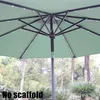 2M Parasol Patio Sunshade Umbrella Cover for Courtyard Swimming Pool Beach pergola Waterproof Outdoor Garden Canopy Sun Shelter