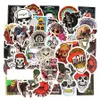 100 PCS Horrible Punk Skull Waterproof Stickers Pack for Teens Adults to DIY Phone Laptop Water Bottle Luggage Scrapbook Bike Decals7190026