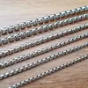 10meter in bulk 2.5mm / 3mm // 3.5mm / 4mm / 4.5mm / 5mm roestvrij staal zilver vierkante rolo ketting doos link ketting bevindingen sieraden bevindingen DIY-ketting