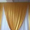贅沢な結婚式bckdropカーテン3m h x3mwホワイトカーテンとゴールドアイスシルクスパンコールドレープバックドロップウェディングパーティー装飾298v