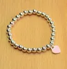 Nouveau ins Europe américaine populaire créateur de mode mignon belle boule perles diamant zircon coeur bracelet à breloques pour femme filles