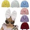 Stor båge baby hatt 18 färger europeisk och amerikansk ny huva hatt baby 0-2 år gammal baby headscarf hat wy1432