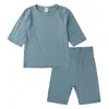 9 Couleurs Bébé Solide Pyjamas Ensembles Garçons Filles À Manches Longues En Coton Top + Pantalon 2pcs / ensembles Printemps Automne maison vêtements Enfants Tenues M2371