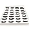 16 paia di ciglia 3D finto visone Lashes 3D seta cigli visone 3D 16 paia ciglia libro spesso ciglia lunghe Ciglia finte