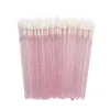 Toptan 50 adet / torba tek kristal kutup dudak fırçası taşınabilir ruj fırça güzellik makyaj araçları (stock) kullanılıp atılabilir bir dudak fırçası