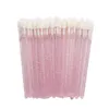 (in stock)Wholesale 50pcs/bag disposable crystal pole lip brush portable lipstick brush beauty make-up tools disposable lip brush