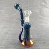 Einzigartiges Design Glaswasser Bongs Shisha 8.6 -Zoll Glas Bong Jade Farbe 14mm Gelenkschifft Rig für Raucherzubehör