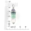 Fluorite Necklaces Crystal Pendants for Women Men Natural Stone Quartz Bullet Hexagonal Pendulum Reiki Chakra Suspension Jewelry