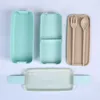 750 ml gesundes Material Weizenstroh Bento-Boxen 2-lagige Lunchbox Mikrowelle Geschirr Frischhaltedose Lunchbox T200710168g