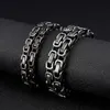 KN108173Z 6mm8mm stainless steel vintage black byzantine Link chain necklace for Mens hiphop jewelry 200390393925952