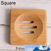 Natural Bamboo Wood Soap Dish Storage Holder Bathroom Round Drain Soap Box Rectangular Square EcoFriendly Wooden Soap Tray Holder3980523