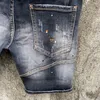 Męskie dżinsy szorty motocyklowe motocyklowy dżinsy rockowe odrodzenie krótkie spodnie chude szczupły dziura męskie spodenki dżinsowe szorty męskie JEA2660