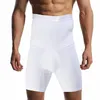 Män kropp shaper kompression shorts bantning formad midja tränare magkontroll trosor modellerande bälte anti chafing boxer byxor1284l