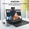 HD720P 1080p HD USB-webbkameror Datorkamera inbyggd mikrofon Driftfri Live Webcam PC Laptop Desktop + Retail Box