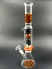 Piruleta de colores y tubo doblado negro Cachimbas Perc Percolador Bongs de agua de vidrio de 18 pulgadas Bong de 18 mm para tuberías