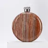 Russian Special Shaped Wine Pot 5 Oz Round Bottle Portable Stainless Steel Marble Pattern Hip Flask IIA3145019898