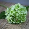 Falsk enstaka stamrunda hortensia blomma simulering överdimensionella hortensior för hem bröllop dekorativa konstgjorda blommor