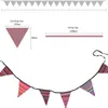 Bar Country Style Banner Hessian Pennant Triangle Burlap Camping Banner Picnic Flags for Party Decoration yq02065