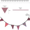 Bar Country Style Banner Hessian Pennant Triangle Burlap Camping Banner Picknickflaggor för festdekoration YQ02065