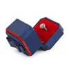 Nuovo fiocco ottagonale scatola in pelle PU scatola di imballaggio per gioielli proposta confezione regalo per anello