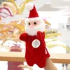 Julhand marionetttaletelling Förälder-Barn Game Toys Red Santa Claus Plush Puppet Doll Xmas Kids Presenter