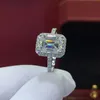 Choucong Brand New oszałamiająca luksusowa biżuteria 925 Sterling Silver księżniczka Cut biały Topaz CZ diamentowe kamienie szlachetne obrączka damska pierścionek prezent