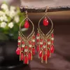 S1568 Bohemian Fashion Jewelry Vintage Drop Tassels Beaded Dangle Earrings