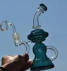 7.8 inchs Klein Recycler Oil Rigs Hookahs Glass Water Pipes Unique Bong Dab Smoke Pipe Glasses Water Bongs With 14mm banger