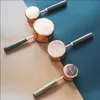 ローズゴールドコーヒーミルクポット測定スプーン定量的ブラススーツグラムスケールスプーンベーキングカップ