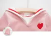 Abiti da neonata Abito da bambino ricamato a cuore Foglia di loto Abiti da principessa per bambini Abiti firmati per ragazze Boutique Abbigliamento per bambini DW4417