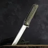 TL-J024 coltello pieghevole tattico con manico g10 nero resistente lama d2 per la sopravvivenza della caccia in campeggio all'aperto