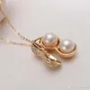 Collane con ciondolo di arachidi di perle Collana a catena Nuovi gioielli di moda Collana girocollo con ciondolo a forma di bavaglino in cristallo