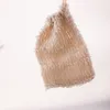 Soap Exfoliating Bags Natural Ramie Soap Bag Mesh with Drawstring for Foaming and Drying the Soap LX2473