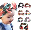 Stirnband Bogen Baby Stirnband Floral Mädchen Bowknot Haarbänder Baumwolle Kopfschmuck Elastische Kinder Turbane Neugeborenen Kopfbedeckung Haar Zubehör LSK425