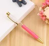 Criativa tubo vazio canetas esferográficas DIY auto-preenchimento de Metal Pen Papelaria Escolar Escritório Escrita presente SN1225