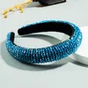 2020 New Extreme Luxury Hair Hoop Pure Color Design Full Cover Faux Crystal And Gold Velvet Lining Glisten Beautiful Headband